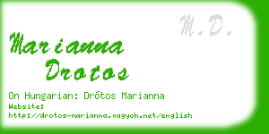 marianna drotos business card