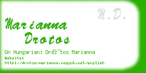 marianna drotos business card